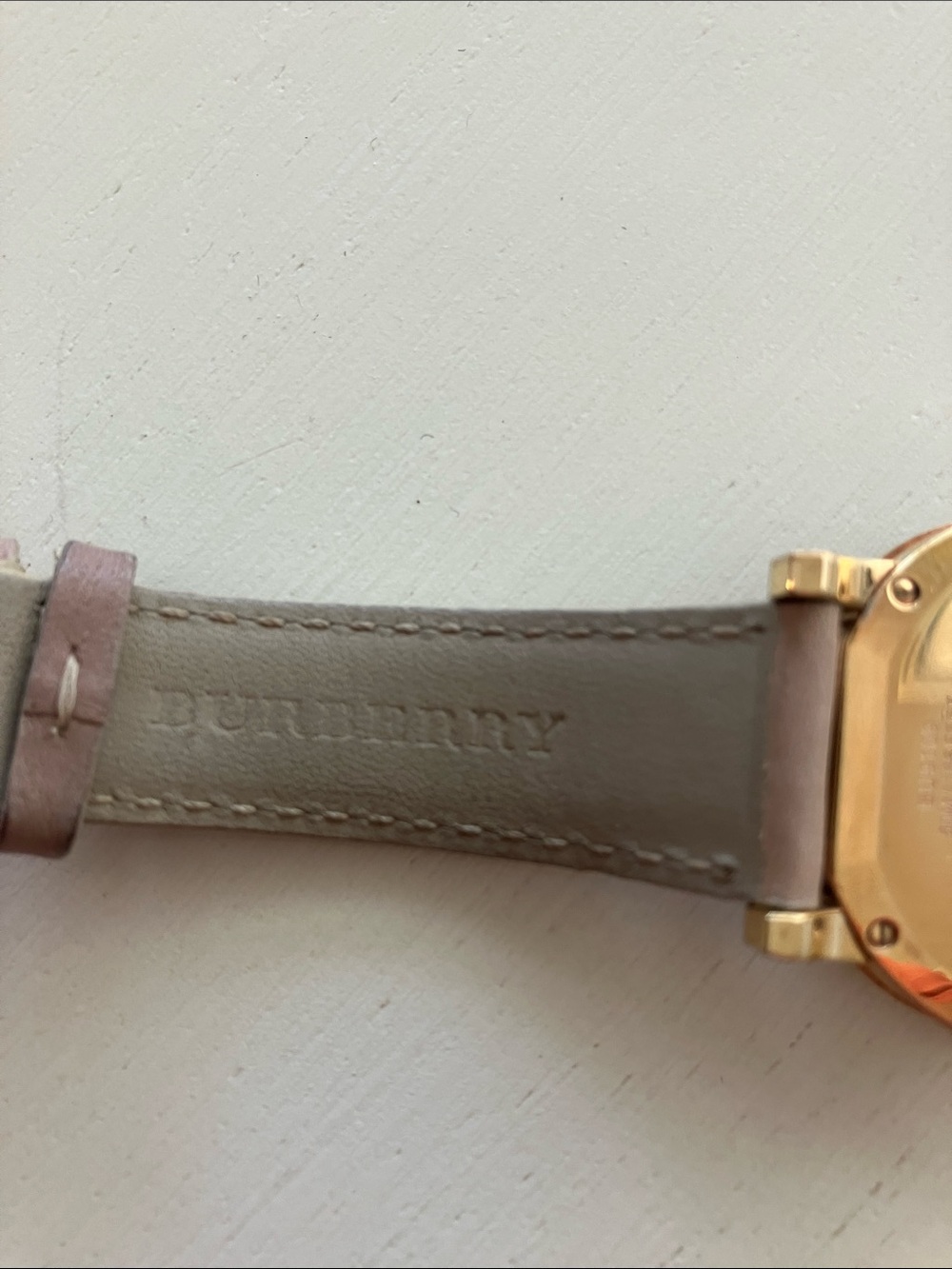 Burberry The City Tan Leather Strap Watch w/ Rose Gold Face & Gold Case- EUC - Picture 9 of 11